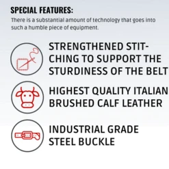 Morgan B2 Bomber 15CM Wide Leather Weight Lifting Belt -Thefightfactory Shop MORGAN15CMB2BOMBERWEIGHTLIFTINGBELT3