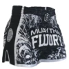 Fluory Eternity Retro Muay Thai Shorts Black 1 Fluory Eternity Retro Muay Thai Shorts Black -Thefightfactory Shop MTF Eternity Black