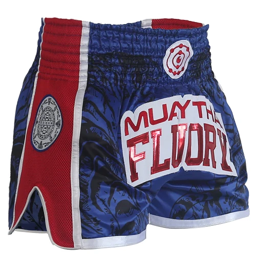 Fluory Eternity Retro Muay Thai Shorts Blue 3 Fluory Eternity Retro Muay Thai Shorts Blue