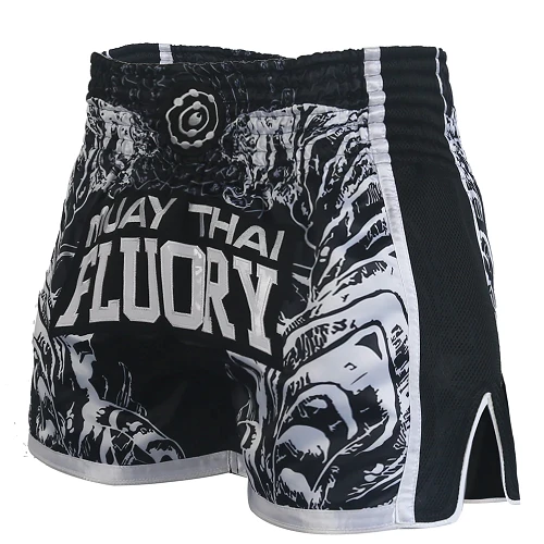 Fluory Eternity Retro Muay Thai Shorts Black 4 Fluory Eternity Retro Muay Thai Shorts Black - Image 2