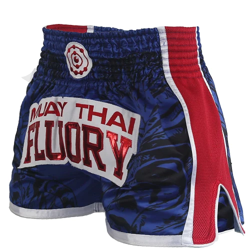 Fluory Eternity Retro Muay Thai Shorts Blue 4 Fluory Eternity Retro Muay Thai Shorts Blue - Image 2