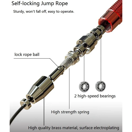 Mogold Self Locker Jump Speed Rope 5 Mogold Self Locker Jump Speed Rope - Image 3