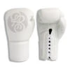 Powrbox Pinnacle Lace Up Boxing Gloves - Pearl 1 Powrbox Pinnacle Lace Up Boxing Gloves - Pearl -Thefightfactory Shop PinnacleLace upGlove Pearl MatteWhite
