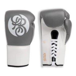 Powrbox Pinnacle Lace Up Boxing Gloves - Smoke Cloud
