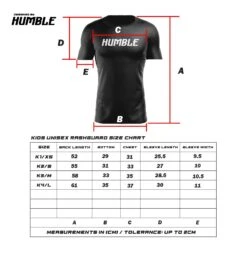 Humble Culture Hype Rashguard -Thefightfactory Shop RashguardKidsSizechart2