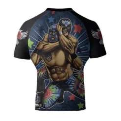 Raven Luchador El Cuervo Rashguard -Thefightfactory Shop RavenLuchadorElCuervo1