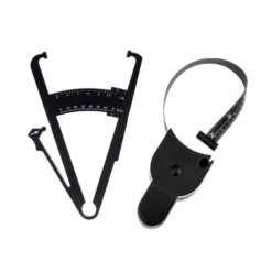 Skinfold Caliper Body Tape & Chart Set Black