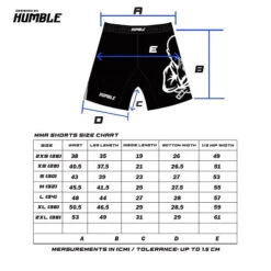 Humble Assassins MMA Shorts -Thefightfactory Shop UPDATEDNEWASSASSINshortsSizechart
