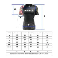 Humble United Rashguard -Thefightfactory Shop UniteSizechart500x500