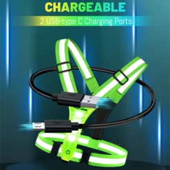 WB Safety Reflective & LED Running Vest -Thefightfactory Shop WBSafetyReflectiveRunningVest4