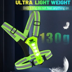 WB Safety Reflective & LED Running Vest -Thefightfactory Shop WBSafetyReflectiveRunningVest5