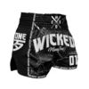 Wicked One Broken Muay Thai Shorts Black -Thefightfactory Shop Wicked Broken Black