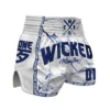 Wicked One Broken Muay Thai Shorts White