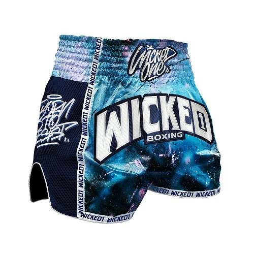 Wicked One Blue Print Muay Thai Shorts 3 Wicked One Blue Print Muay Thai Shorts