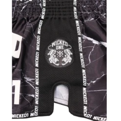 Wicked One Broken Muay Thai Shorts Black 12 Wicked One Broken Muay Thai Shorts Black -Thefightfactory Shop WickedBrokenBlack4