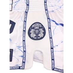 Wicked One Broken Muay Thai Shorts White -Thefightfactory Shop WickedBrokenWhite4