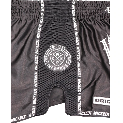 Wicked One Infamous Muay Thai Shorts Black 7 Wicked One Infamous Muay Thai Shorts Black - Image 5
