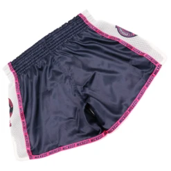 Wicked One Infamous Muay Thai Shorts Black Pink White -Thefightfactory Shop WickedInfamousNavy2