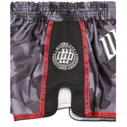 Wicked One Overcome Muay Thai Shorts Black Camo -Thefightfactory Shop WickedOneOvercomeMuayThaiShortsBlackCamo3