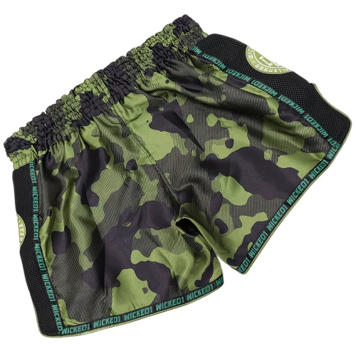 Wicked One Overcome Muay Thai Shorts Green Camo 5 Wicked One Overcome Muay Thai Shorts Green Camo - Image 3