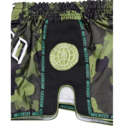 Wicked One Overcome Muay Thai Shorts Green Camo 12 Wicked One Overcome Muay Thai Shorts Green Camo -Thefightfactory Shop WickedOneOvercomeMuayThaiShortsGreenCamo4