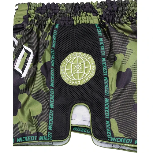 Wicked One Overcome Muay Thai Shorts Green Camo 7 Wicked One Overcome Muay Thai Shorts Green Camo - Image 5