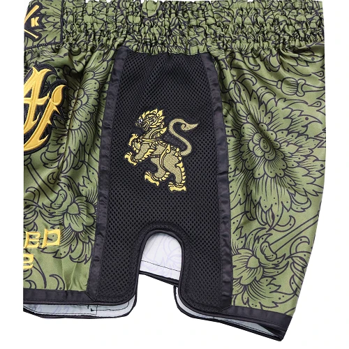 Wicked One Lion Muay Thai Shorts Khaki 7 Wicked One Lion Muay Thai Shorts Khaki - Image 5