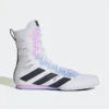 Adidas Box Hog 4 Boxing Shoes Boots - White Grey Lilac -Thefightfactory Shop adidas HP6878 boxing boot white grey lilac 06 648x648 1