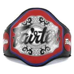 Fairtex Triple Champ Microfibre Belly Pad BPV3 -Thefightfactory Shop black red