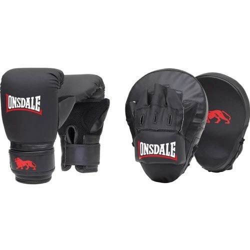 Lonsdale Boxing Gloves & Focus Mitt Combo 3 Lonsdale Boxing Gloves & Focus Mitt Combo