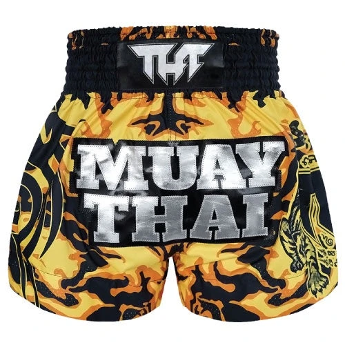 TUFF Camouflage Thai Boxing Shorts Yellow 3 TUFF Camouflage Thai Boxing Shorts Yellow