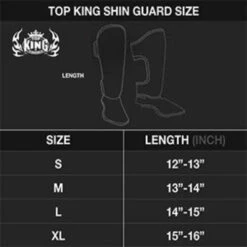 Top King Shin Guard Pro Genuine Leather Black/Black 5 Top King Shin Guard Pro Genuine Leather Black/Black -Thefightfactory Shop tk shin guard size