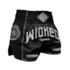 Wicked One Infamous Muay Thai Shorts Black -Thefightfactory Shop wickedoneinfamousblack