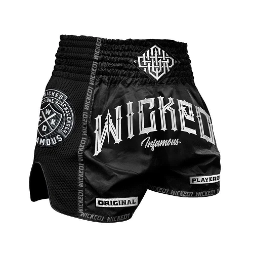 Wicked One Infamous Muay Thai Shorts Black 3 Wicked One Infamous Muay Thai Shorts Black