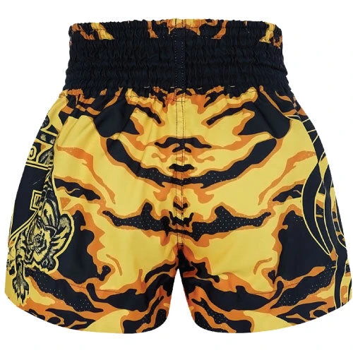 TUFF Camouflage Thai Boxing Shorts Yellow 4 TUFF Camouflage Thai Boxing Shorts Yellow - Image 2